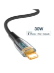 Кабель TFN Type-C - Lightning 30W LED 1,5m (Белый) 2