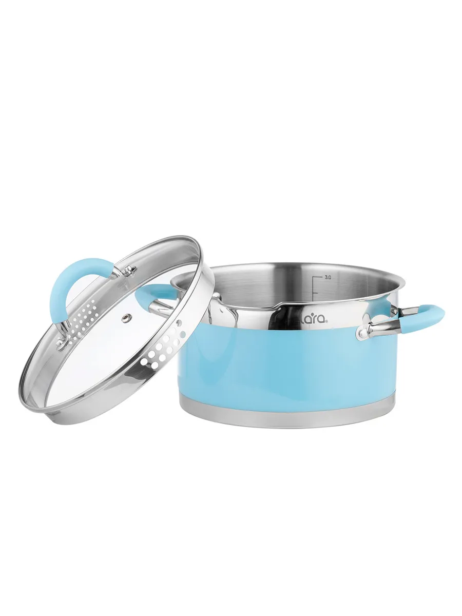 Кастрюля LARA LR02-443 Sky Blue 1 Кастрюля LARA LR02-443 Sky Blue 1
