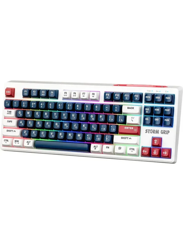 Клавиатура DEFENDER Storm Grip GK-188 (Бело-синяя) 1