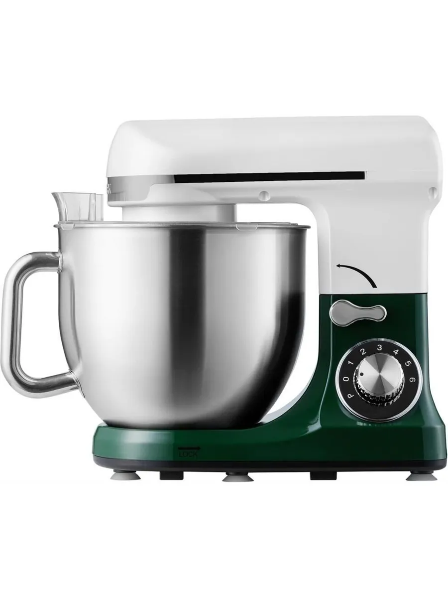 Миксер планетарный CENTEK CT-1133 (Белый-изумруд) 1 Миксер планетарный CENTEK CT-1133 (Белый-изумруд) 1