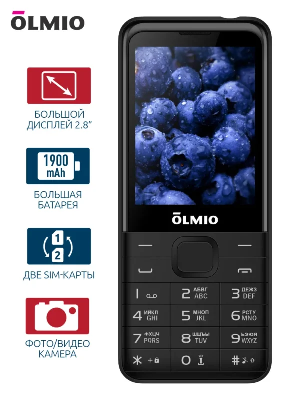 Мобильный телефон OLMIO E29 (Черный) 1