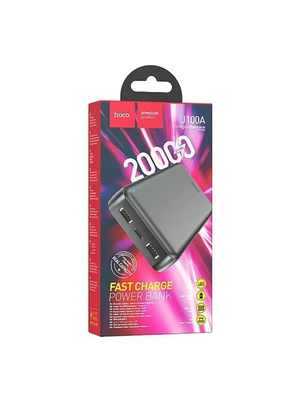 Портативный аккумулятор HOCO J100A 20000mAh (Черный) 1