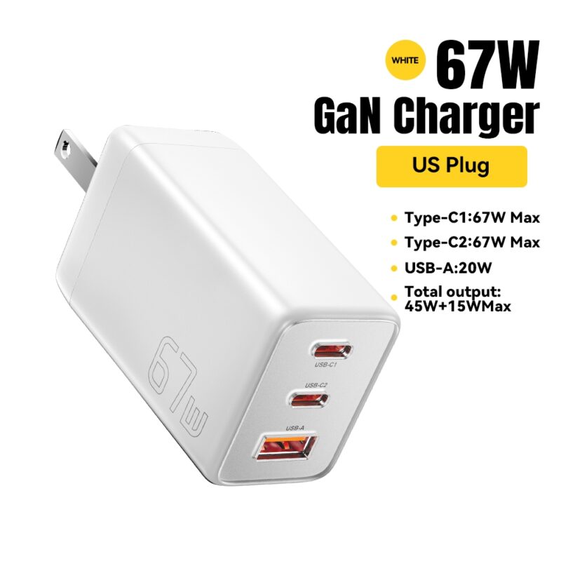 СЗУ G-ON GW-EU02 USB + Type-C PD 67W (Белый) 1