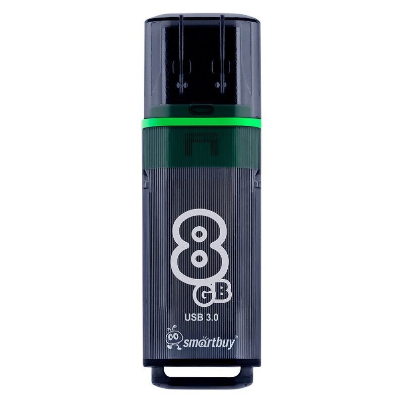 USB Флеш накопитель SMARTBUY 8GB GLOSSY USB 3.0 (Тёмно-серый) 1
