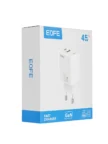 СЗУ EOFE E406 45W 3A Type-C, Type-A (Белая) 5