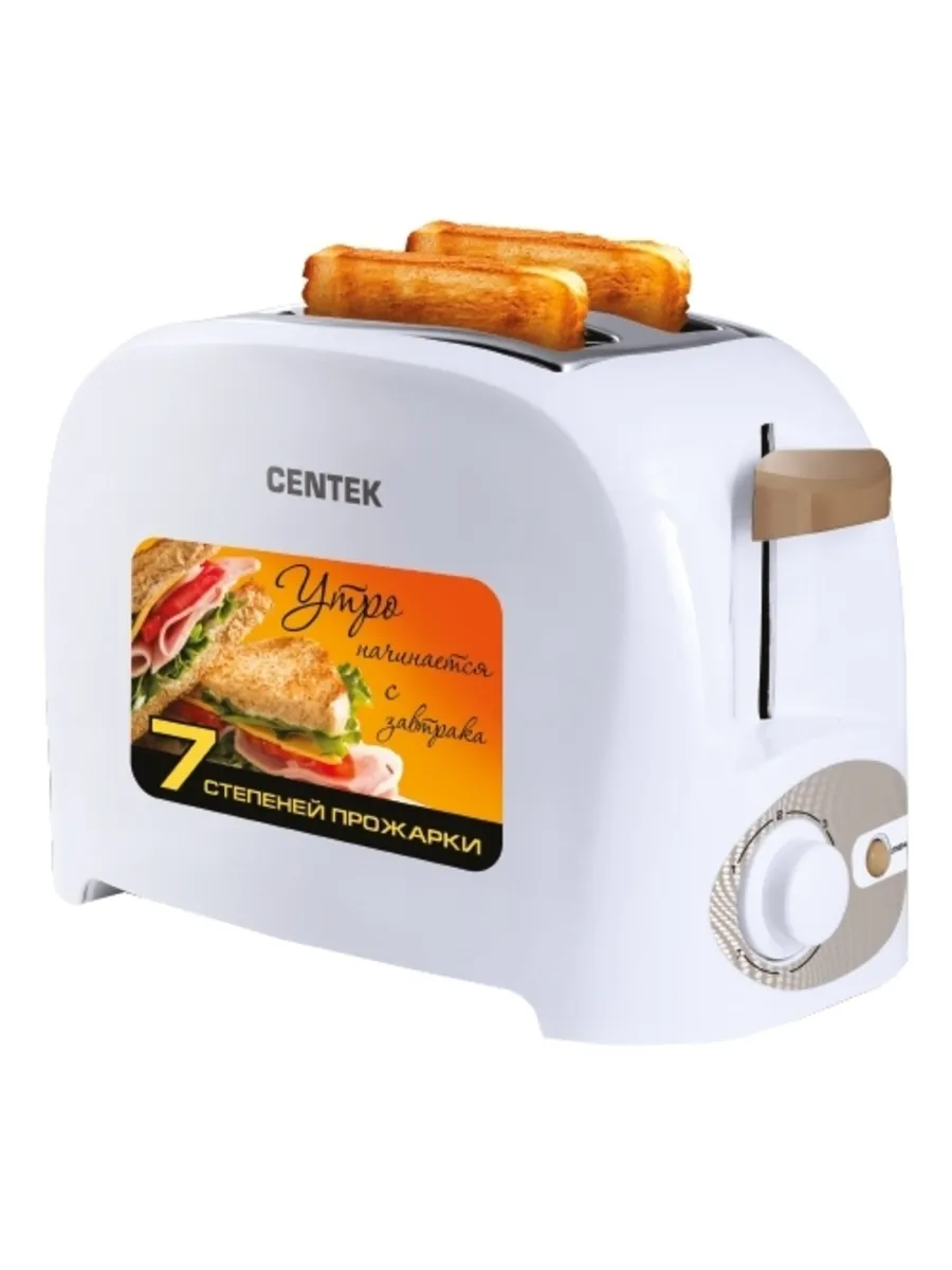 Тостер CENTEK CT-1420 (Белый) 1 Тостер CENTEK CT-1420 (Белый) 1