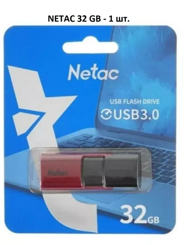 USB Флеш накопитель NETAC U182 (Красный) USB3.2 32GB (NT03U182N-032G-32RE) 1