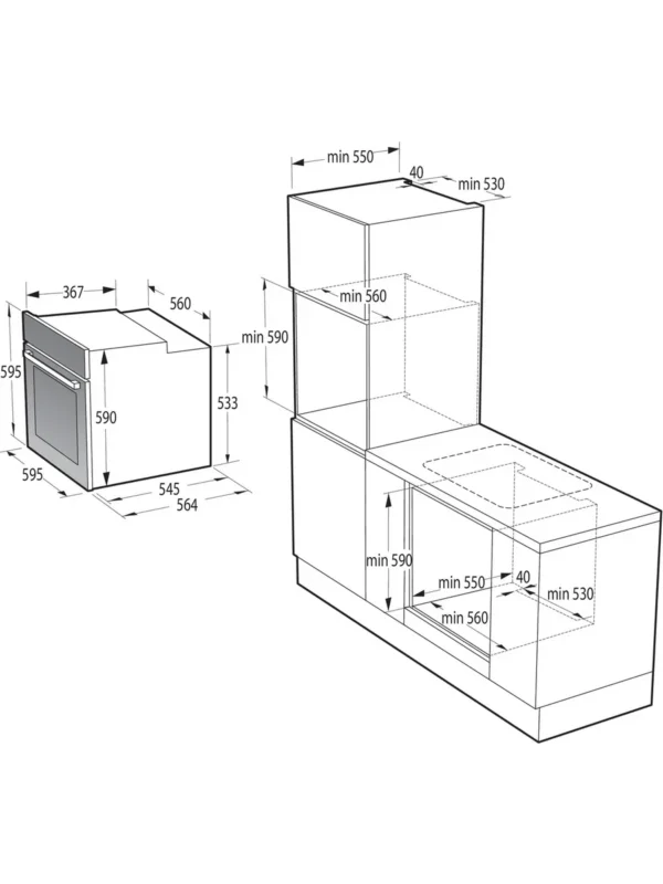 Встр. духовка GORENJE BO6735E05B (BO3CO3C02-1) 1