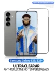 Защитное стекло BLUEO для Galaxy S25/S24 AR Anti-reflective Black (ультра-прозрачное) 4