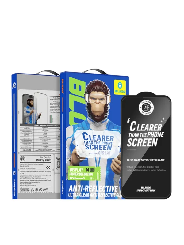 Защитное стекло BLUEO для Galaxy S25/S24 AR Anti-reflective Black (ультра-прозрачное) 1