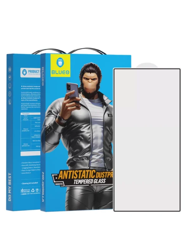 Защитное стекло BLUEO Galaxy S24, Silk Full cover Anti-Static Black (с рамкой, антистатик) 1