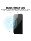 Защитное стекло BLUEO iPhone 14 Pro, Narrow border Anti-Static Black (антистатик) 2