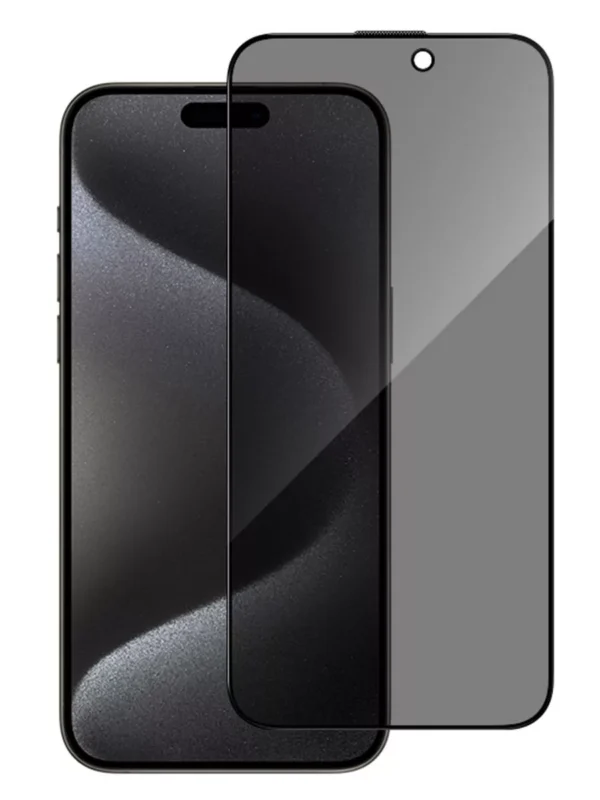 Защитное стекло BLUEO iPhone 15, Anti-peep Black (приватное) 1