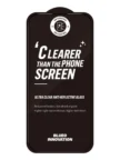 Защитное стекло BLUEO iPhone 15, AR Anti-reflective Black (ультра-прозрачное) 2