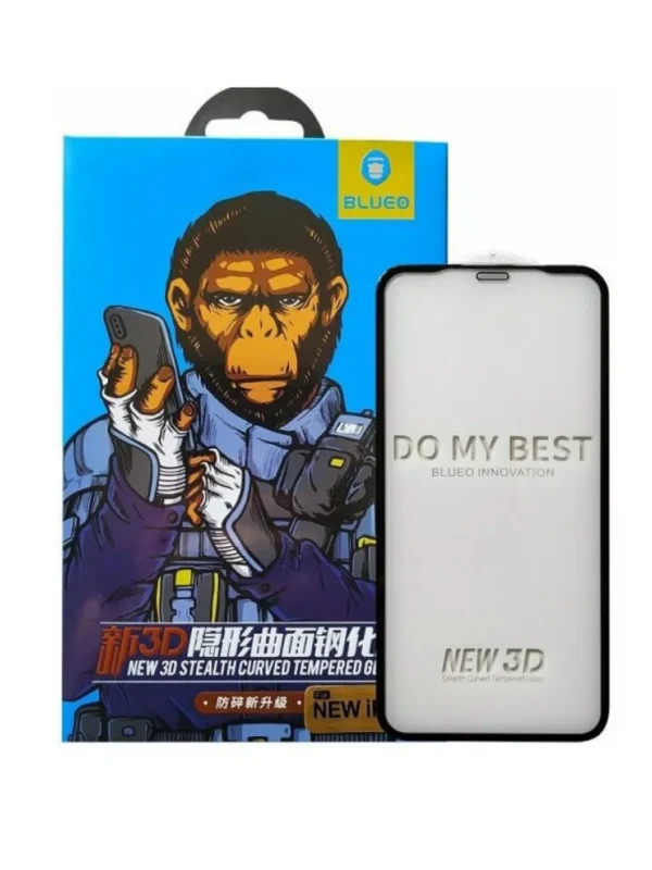 Защитное стекло BLUEO Silk full cover Anti-Static (с рамкой антистатик) для iPhone 11 Pro /X/XS 1
