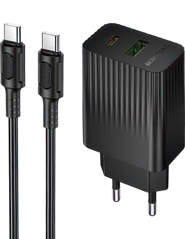 СЗУ BOROFONE BAS76A 1USB+1Type-C 3.0A PD 30W (Черный) 1