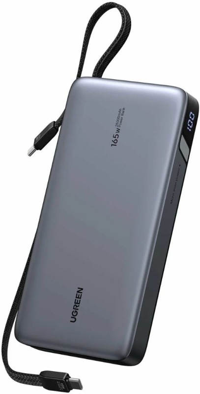 Портативный аккумулятор UGREEN 1Type-C + 1USB-A 25000mAh 165W (Серый) 1