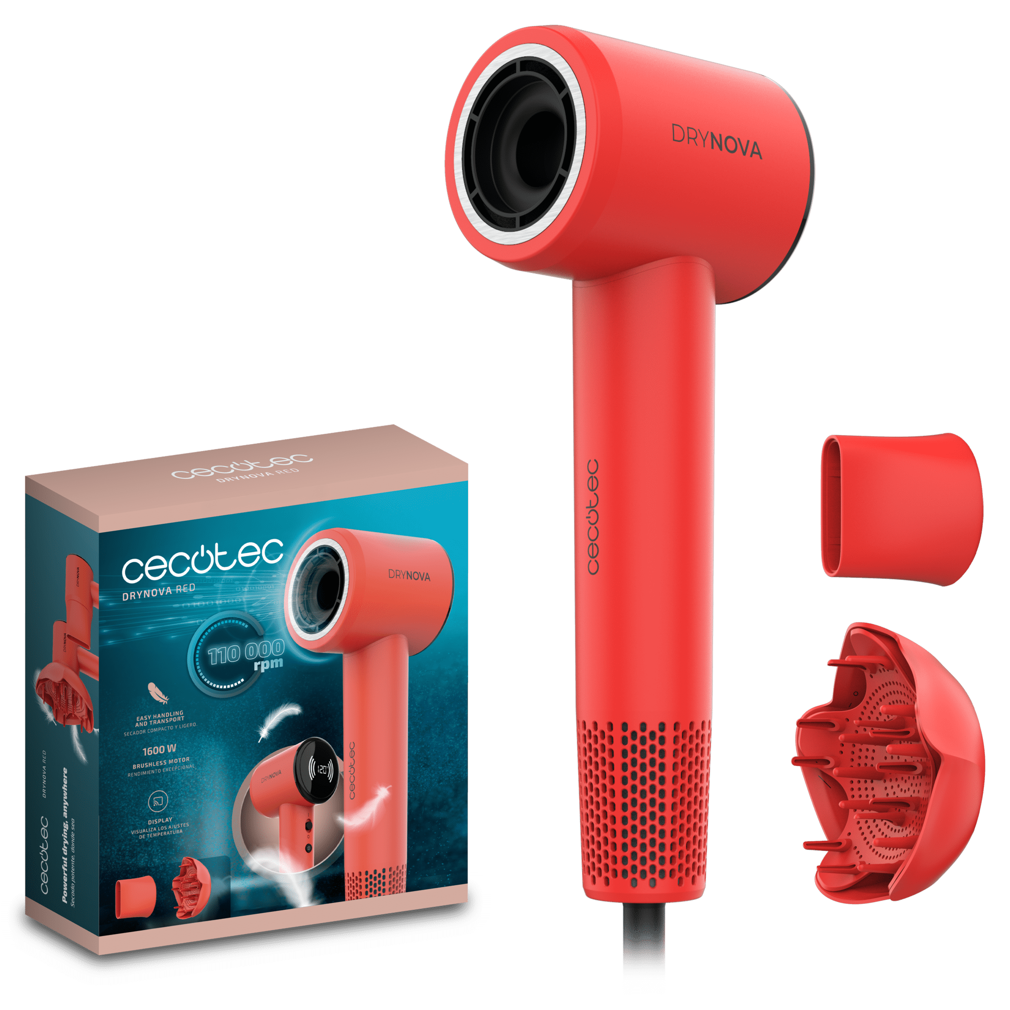 Фен CECOTEC DryNova Red 1 Фен CECOTEC DryNova Red 1