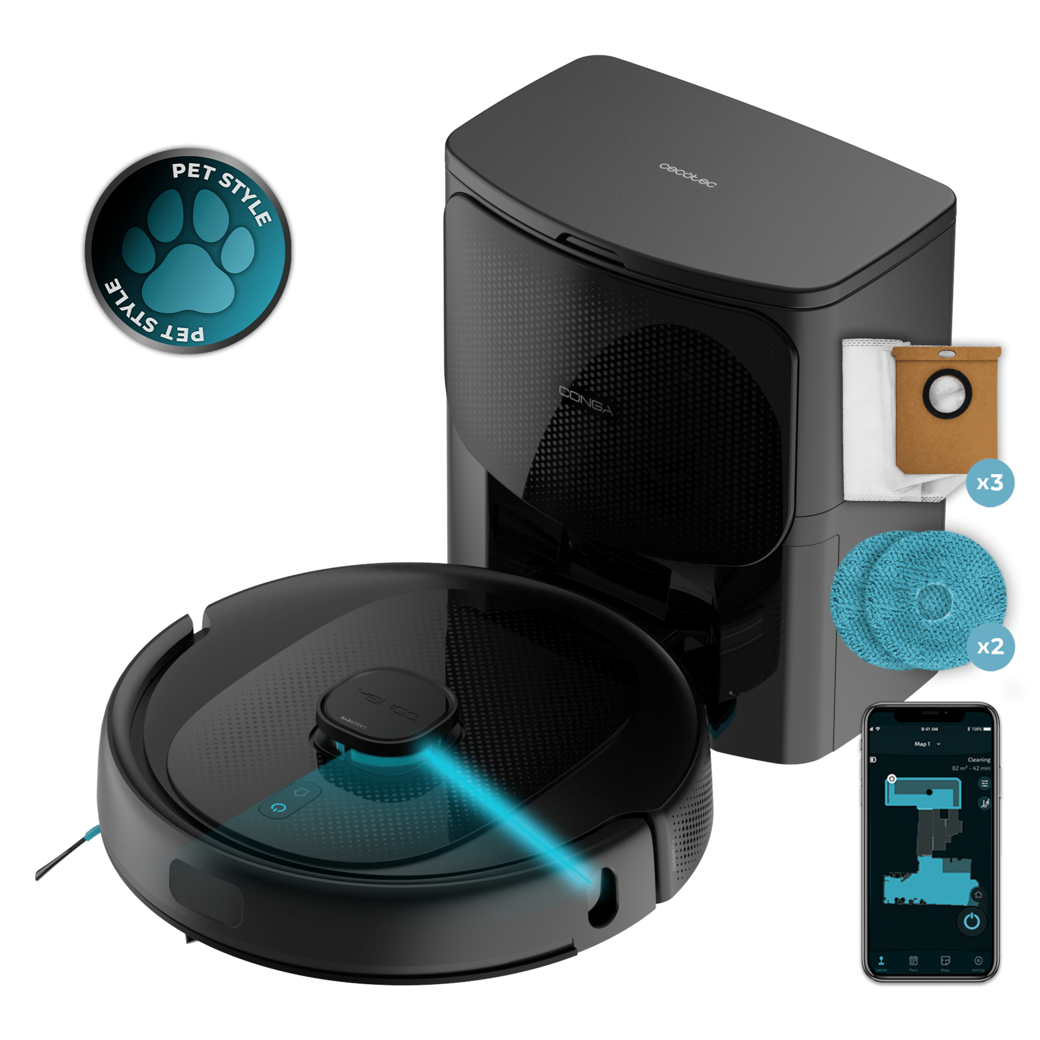 Пылесос-робот CECOTEC Conga 9590 Spin Revolution Ultra Power Home 1