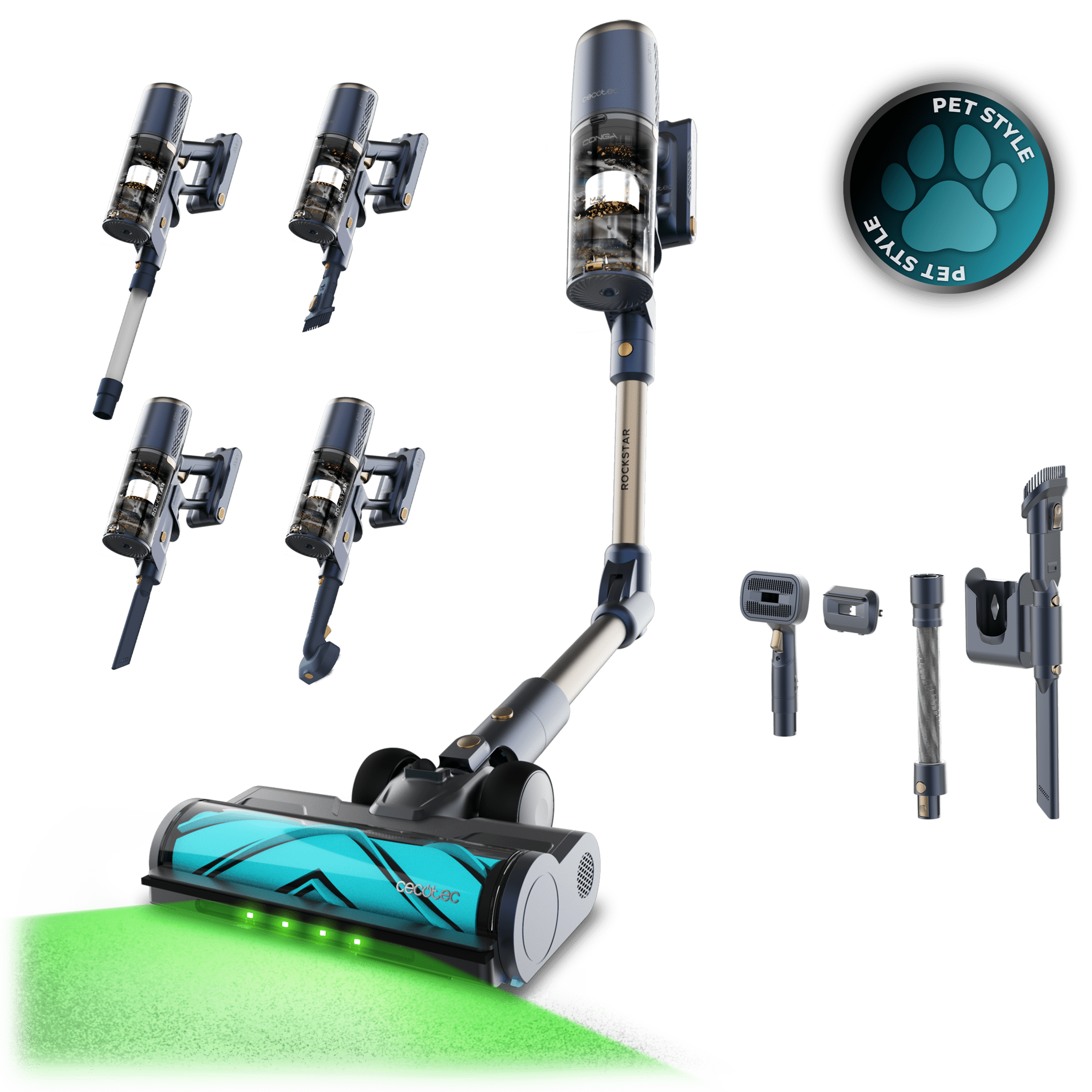 Пылесос вертикальный аккумуляторный CECOTEC Conga Rockstar RS90 Pet Flex Detect 1